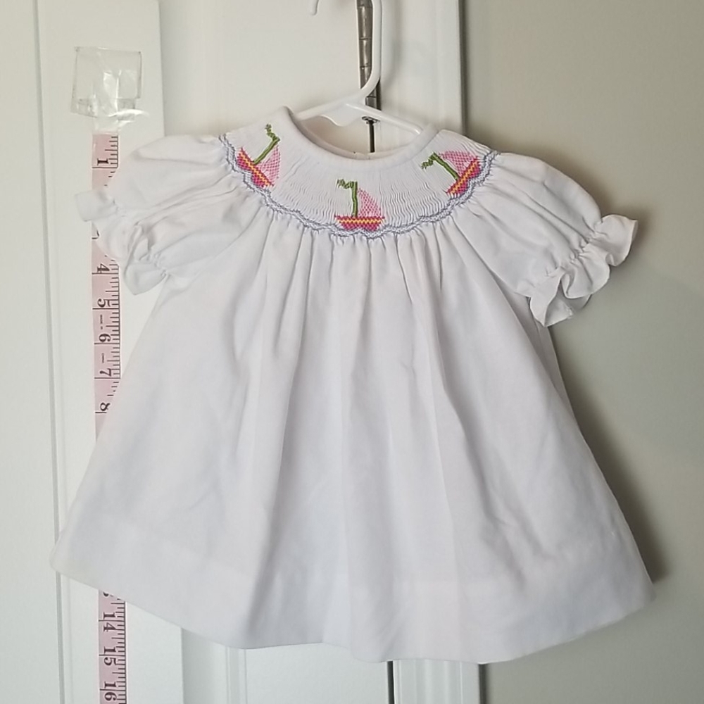 White sailboat dress